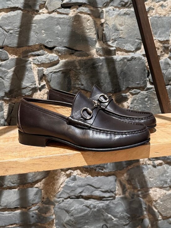 Gucci Brown Leather Horsebit 1953 Loafers - Picture 1 of 12